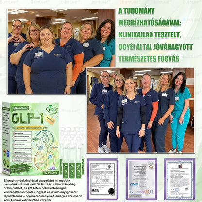 𝖡𝗎𝗂𝗅𝖽𝐿𝑒𝑎𝑓® GLP-1 8 az 1-ben Fit & Vital Szájon át szedhető oldat – Napi egyszer, 7 nap alatt látható változás / Elhízás, szív- és érrendszeri egészség, cukorbetegség, alvási apnoe, bélrendszer egészsége, ízületi problémák és még sok más esetén.